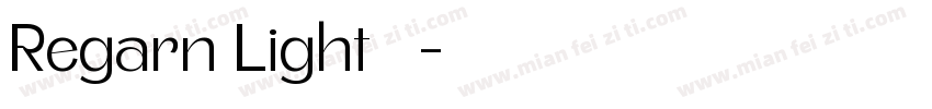 Regarn Light 字体字体转换